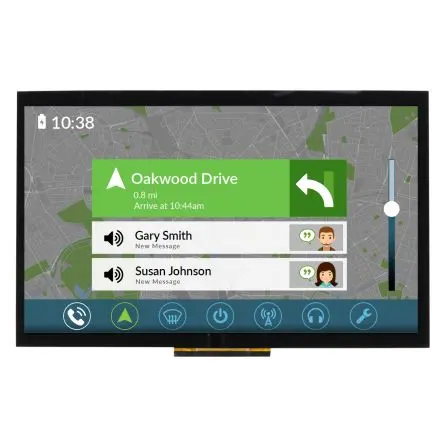 Produktfoto 1 von NEWHAVEN DISPLAY INTERNATIONAL TFT-LCD-Anzeige 10.1 Zoll Touchscreen Kapazitiv, 1024 x 600 Pixel, 224.44 x 127 mm LED