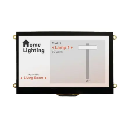Produktfoto 1 von NEWHAVEN DISPLAY INTERNATIONAL TFT-LCD-Anzeige 7 Zoll SPI, DSPI Touchscreen Kapazitiv, 800 x 480 Pixel, 154.84 x 86.63