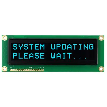 Produktfoto 1 von NEWHAVEN DISPLAY INTERNATIONAL NHD-0216SZW Monochrom LCD, Alphanumerisch LCD Blau 2 x 16, Hintergrund Schwarz, Parallel