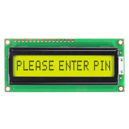 Produktfoto 1 von NEWHAVEN DISPLAY INTERNATIONAL NHD-0116AZ Alphanumerische LCD-Anzeige, Alphanumerisch LCD Gelb, Grün 1 Zeile mit 16
