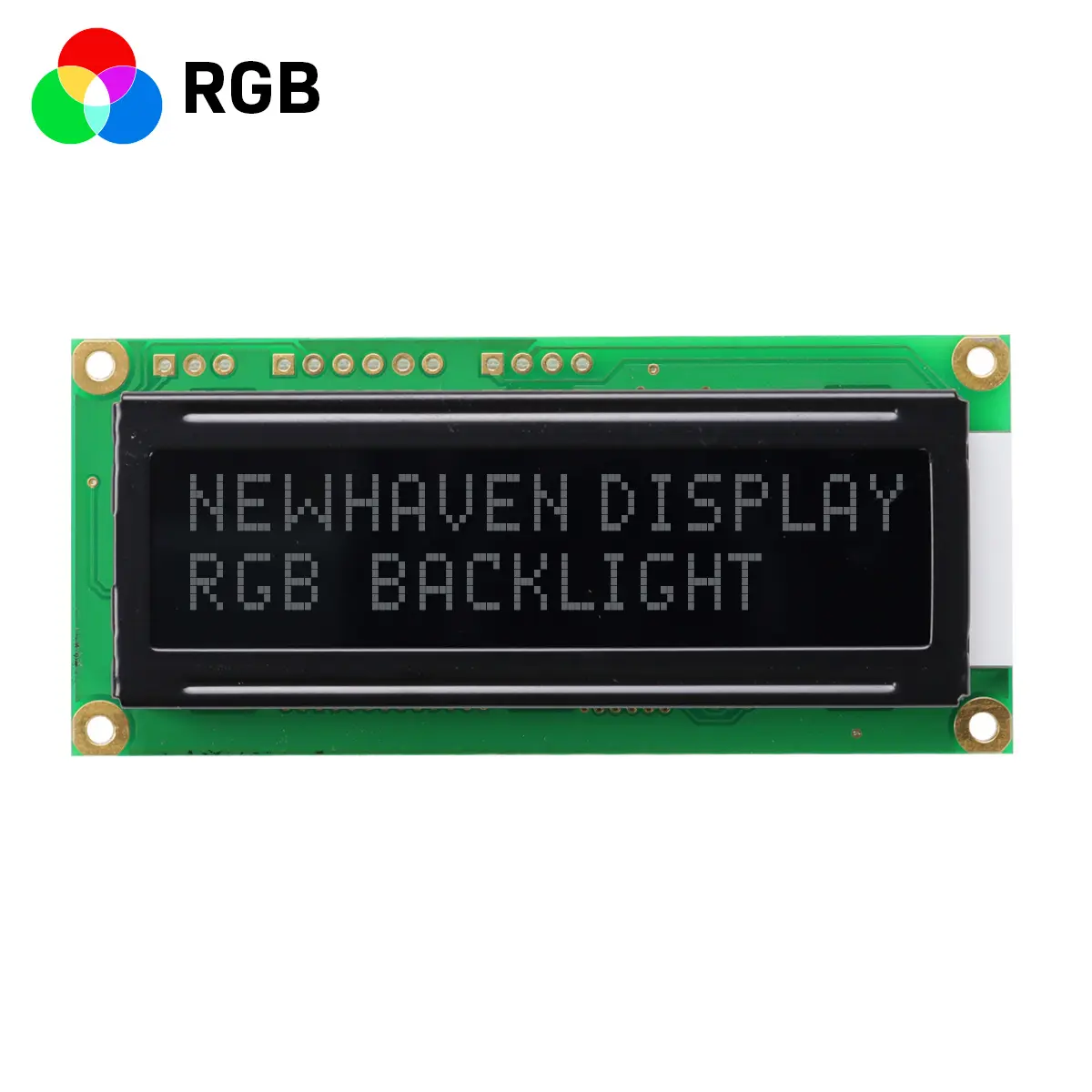 Produktfoto 1 von NEWHAVEN DISPLAY INTERNATIONAL NHD-0216K3Z Alphanumerische LCD-Anzeige, Alphanumerisch LCD Rot, Blau, Grün 2 x 16,
