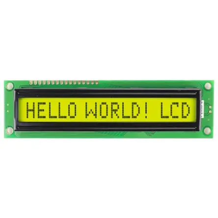 Produktfoto 1 von NEWHAVEN DISPLAY INTERNATIONAL NHD-0116DZ Alphanumerische LCD-Anzeige, Alphanumerisch LCD Gelb, Grün 1 Zeile mit 16