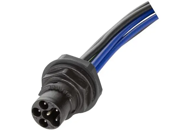 Produktfoto 1 von HARTING Circular Connectors Size 15 15 mm Size 15 Rundsteckverbinder Stecker 5-polig Stecker 10A Panel IP40
