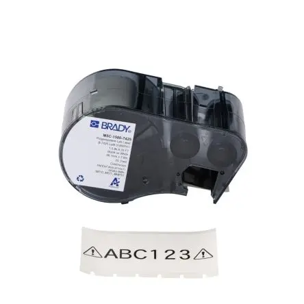 Produktfoto 1 von Brady Etikette auf Rolle B. 38.1 mm für BMP53, M511, M510, BMP51 1 pro Paket auf Schwarz, Weiß 7.62 m Schwarz