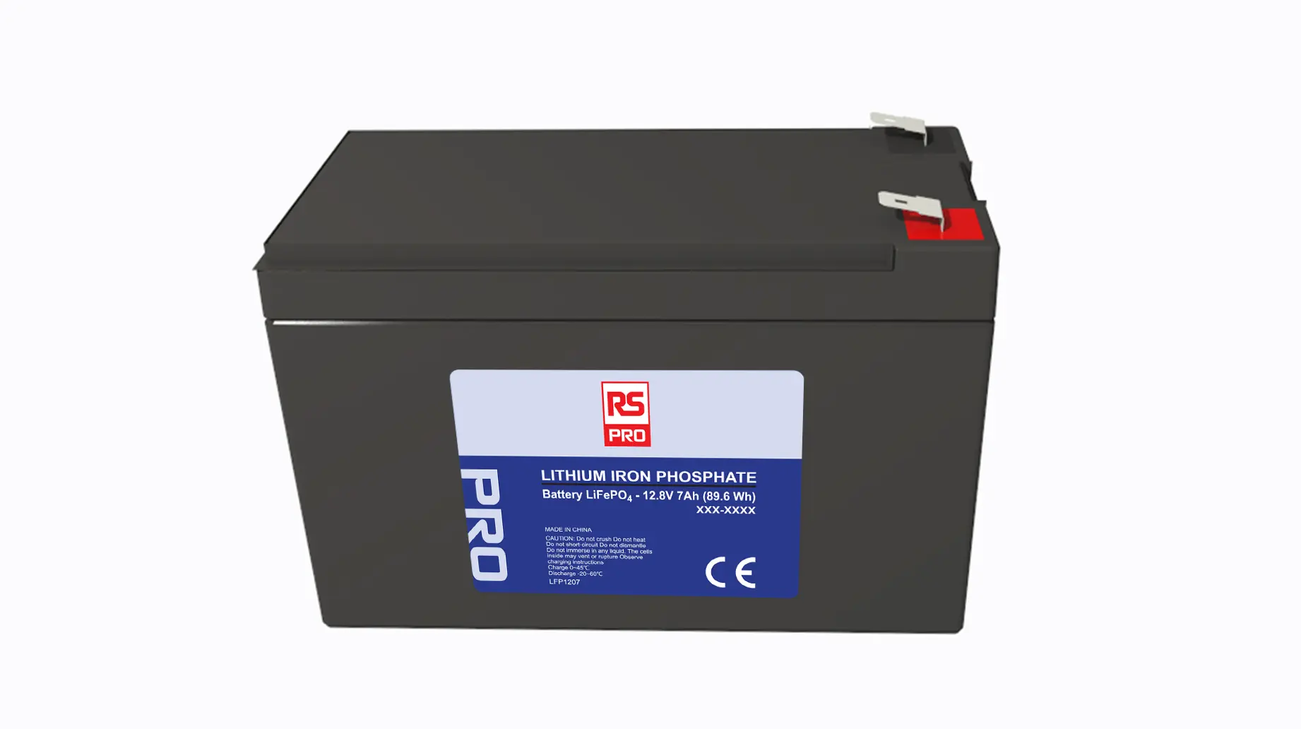 Produktfoto 1 von RS PRO Lithium-Eisen-Phosphat Akku, 4-Series, 2-Parallel-Zellen 12.8V / 7Ah, T2-Anschluss