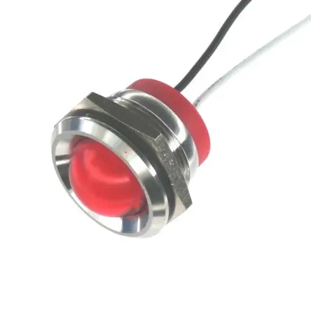 Produktfoto 1 von CML PL22SL Edelstahl-Panel-Leuchte Rot Panel-LED, Draht 110V 22 mm, IP67