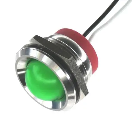 Produktfoto 1 von CML PL22SL Edelstahl-Panel-Leuchte Grün Panel-LED, Draht 110V 22 mm, IP67