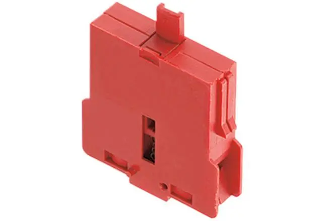 Produktfoto 1 von HARTING 09454530101 Kontaktblock 1 NC (Schließer) 5V für Drucktaste
