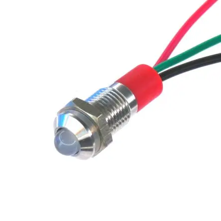 Produktfoto 1 von CML PL08SL Edelstahl-Panel-Leuchte Rot, Grün Panel-LED, Draht 24V 8 mm, IP67
