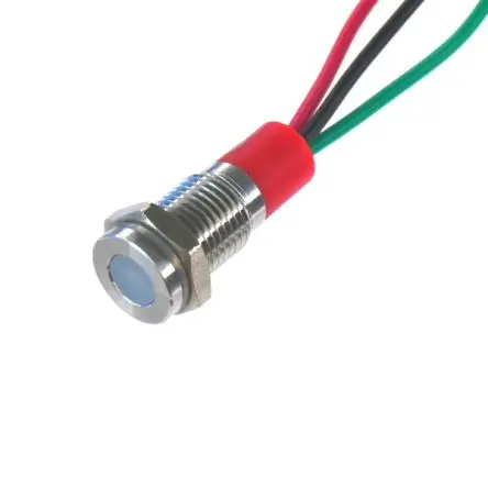 Produktfoto 1 von CML PL08SL Edelstahl-Panel-Leuchte Rot, Grün Panel-LED, Draht 12V 8 mm, IP67