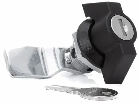 Produktfoto 1 von RS PRO, Silber Schrankschloss aus Stahl zinkplattiert, Schrankschloss 23.9 mm, entsperrbar mit Schlüssel 31 x 23.9 mm