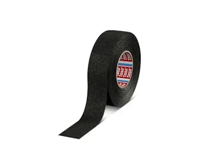 Produktfoto 1 von Tesa Tesa 51608 Polyethylenterephthalat PET-Vlies Kabelbaumklebeband Schwarz, Stärke 280 μm x 15mm x 25 m, 25 °C bis