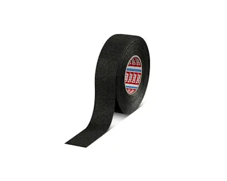 Produktfoto 1 von Tesa Tesa 51608 Polyethylenterephthalat PET-Vlies Kabelbaumklebeband Schwarz, Stärke 280 μm x 50mm x 25 m, 25 °C bis
