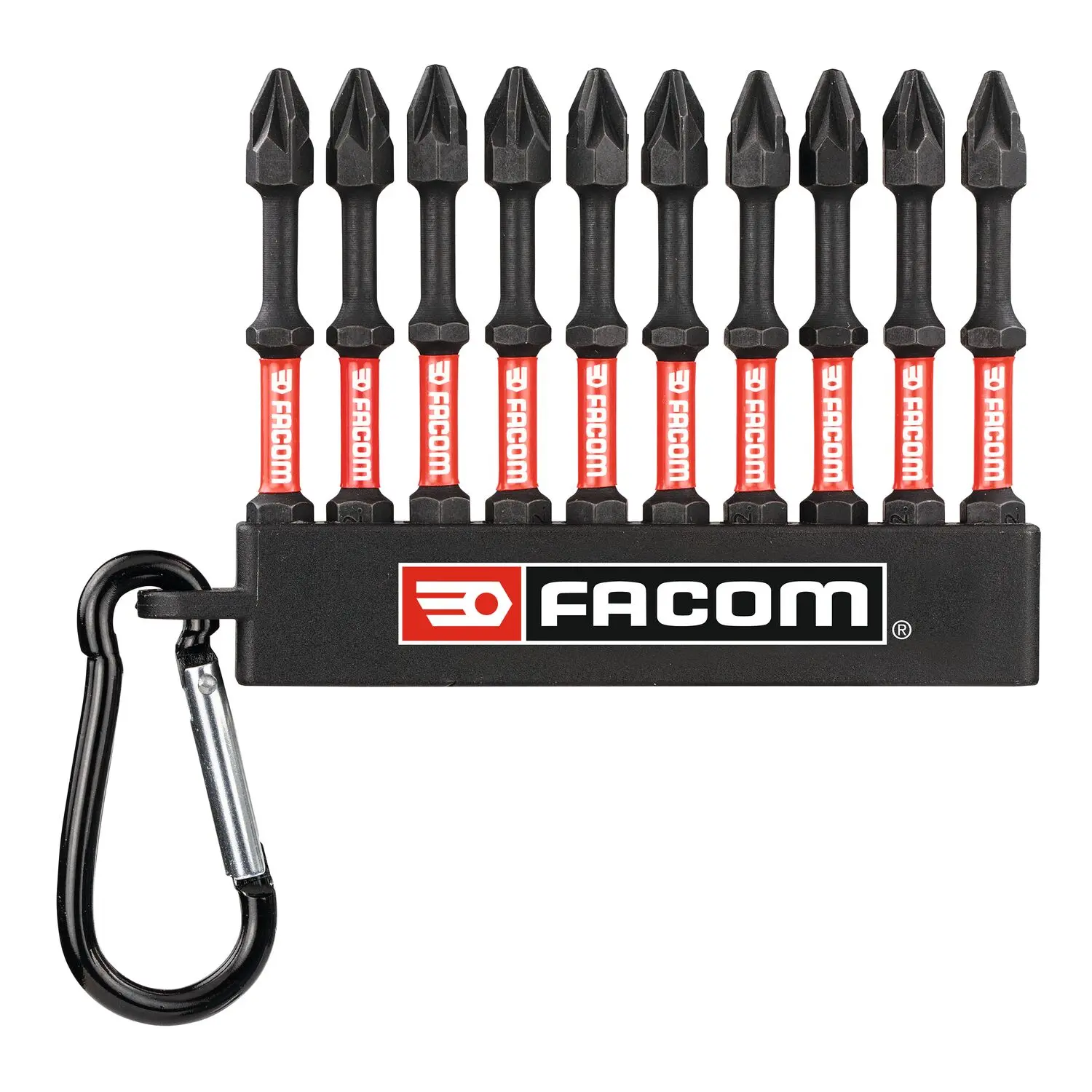 Produktfoto 1 von Facom Innensechsrund Schraubbit 92 mm, Länge 25 mm, 10-teilig