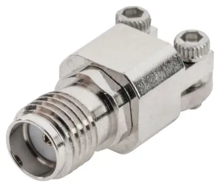 Produktfoto 1 von Huber+Suhner 92_SMA Buchse SMA-Steckverbinder SMA-Steckverbinder, Schraubanschlussklemme, 50 Ω Leiterplatte, Gerade