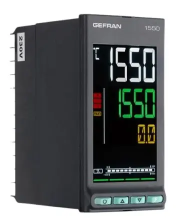 Produktfoto 1 von Gefran 1550 PID Temperaturregler Blende, Panel 1, 4 x Analog Ausgang/ Linearer Eingang, Thermoelement,