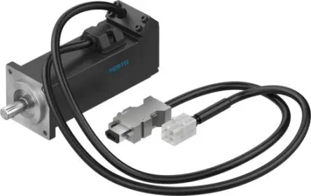Produktfoto 1 von Festo EMMB-AS Servomotor, 0.96 Nm, 300V, 6000U/min, 100 W, 0.352 Nm, B. 200mm, T. 10 mm, L. 175 mm
