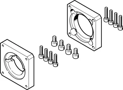 Festo EAMF-A Flansch Flansch für Montage des Motors