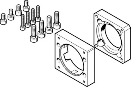 Festo EAMF-A Flansch Flansch für Montage des Motors
