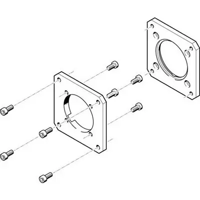 Festo EAMF-A Flansch Flansch für Montage des Motors