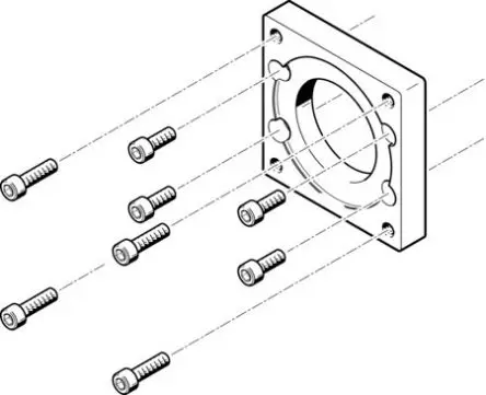 Festo EAMF-A Flansch Flansch für Montage des Motors