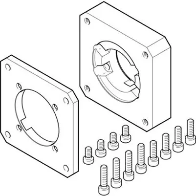 Festo EAMF-A Flansch Flansch für Montage des Motors