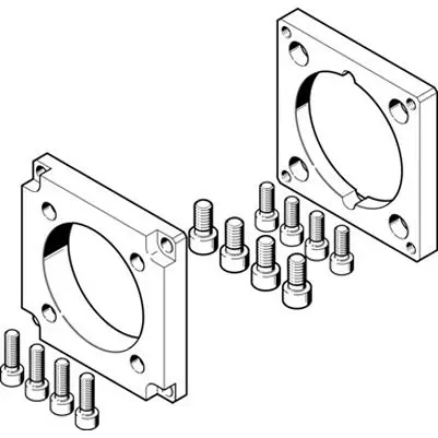 Festo EAMF-A Flansch Flansch für Montage des Motors