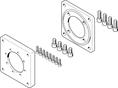 Festo EAMF-A Flansch Flansch für Montage des Motors