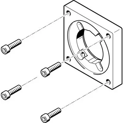 Festo EAMF-A Flansch Flansch für Montage des Motors