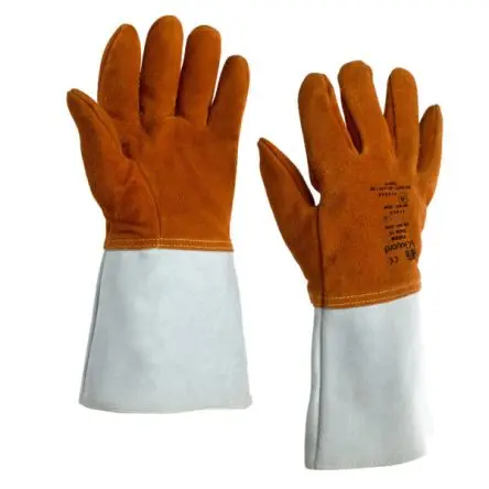 Produktfoto 1 von GUYARD THERM TAILLE UNIQUE Arbeitshandschuhe Größe 10 Gebürsteter Strickstoff aus Wolle und Baumwolle Leder Rot