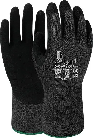 Produktfoto 1 von GUYARD Black Cut Winter Arbeitshandschuhe  Größe 11 Gebürstetes Acryl, Gestricktes Hochleistungs-Polyethylen, Lycra