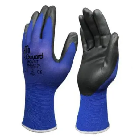 GUYARD BOA NIT Arbeitshandschuhe Größe 6 Polyamid Schwarz, Blau Nitril 10