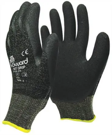 Produktfoto 1 von GUYARD NIT GRIP Arbeitshandschuhe Größe 8 Polyamid, Elastan Grau Nitril 10