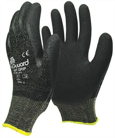 Produktfoto 1 von GUYARD NIT GRIP Arbeitshandschuhe  Größe 10 Polyamid, Elastan Grau Nitril 10