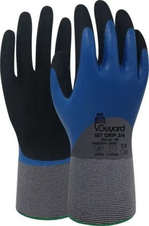Produktfoto 1 von GUYARD NIT GRIP 3/4 Arbeitshandschuhe Größe 6 Polyamid, Elastan Grau Nitril 10