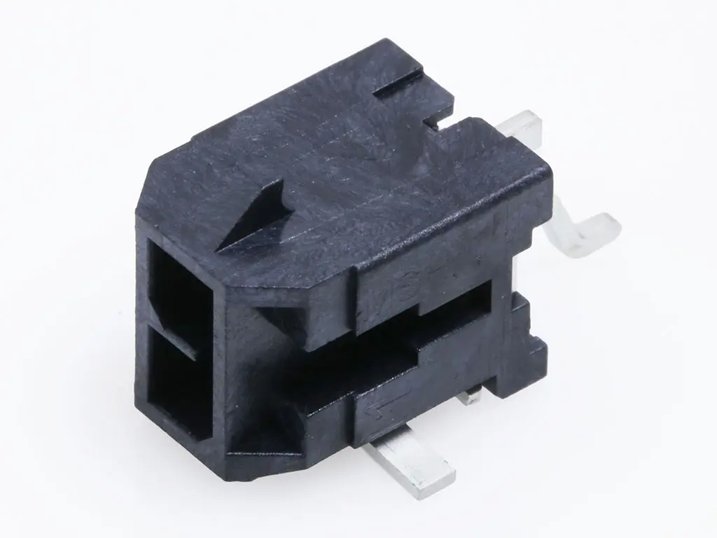 Produktfoto 1 von Molex 218216 Leiterplattenleiste gewinkelt, 2-polig / 2-reihig, Raster 3 mm Raster Oberfläche, Ummantelt