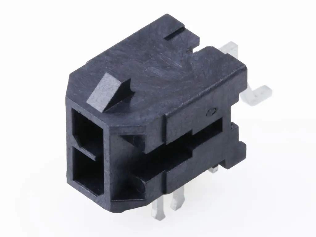 Produktfoto 1 von Molex 218216 Leiterplattenleiste gewinkelt, 2-polig / 2-reihig, Raster 3 mm Raster Oberfläche, Ummantelt