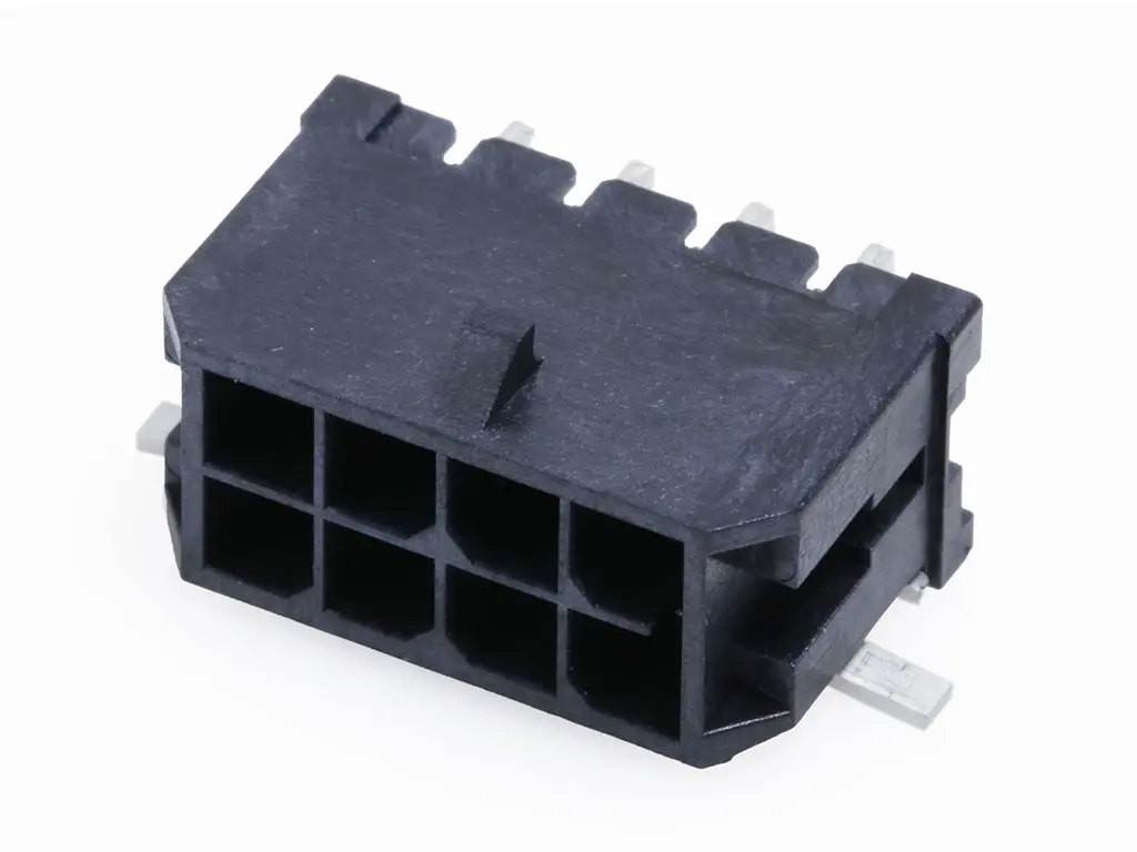 Produktfoto 1 von Molex 218216 Leiterplattenleiste gewinkelt, 6-polig / 2-reihig, Raster 3 mm Raster Oberfläche, Ummantelt