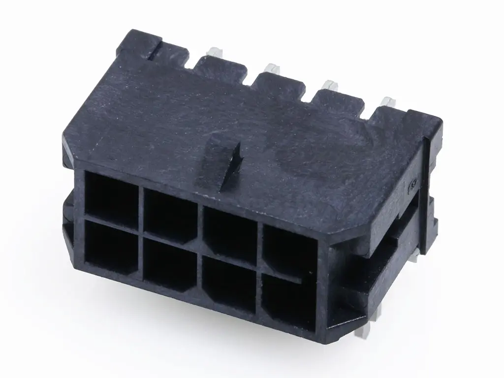 Produktfoto 1 von Molex 218216 Leiterplattenleiste gewinkelt, 4-polig / 2-reihig, Raster 3 mm Raster Oberfläche, Ummantelt