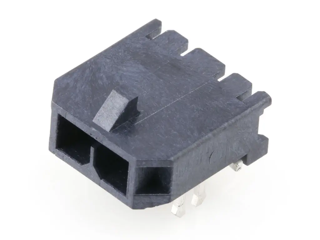 Produktfoto 1 von Molex 218989 Leiterplattenleiste gewinkelt, 2-polig / 1-reihig, Raster 3 mm Raster Oberfläche, Ummantelt
