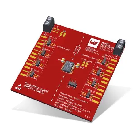 Produktfoto 1 von Wurth Elektronik Digital-Isolator, 4-Kanal 100 Mbps, 5 kV 3.15/5.5 V, SOIC-16 WB 16