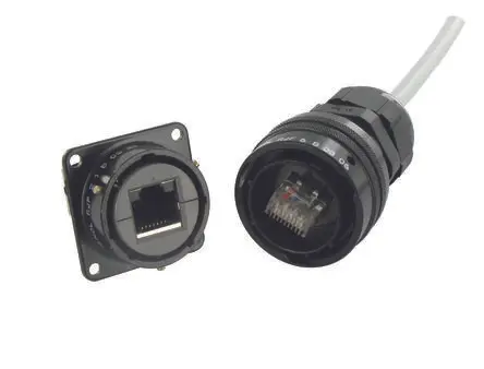 Produktfoto 1 von Amphenol Socapex RJF Buchse Cat5e Ethernet-Steckverbinder, 1-Port Gerade