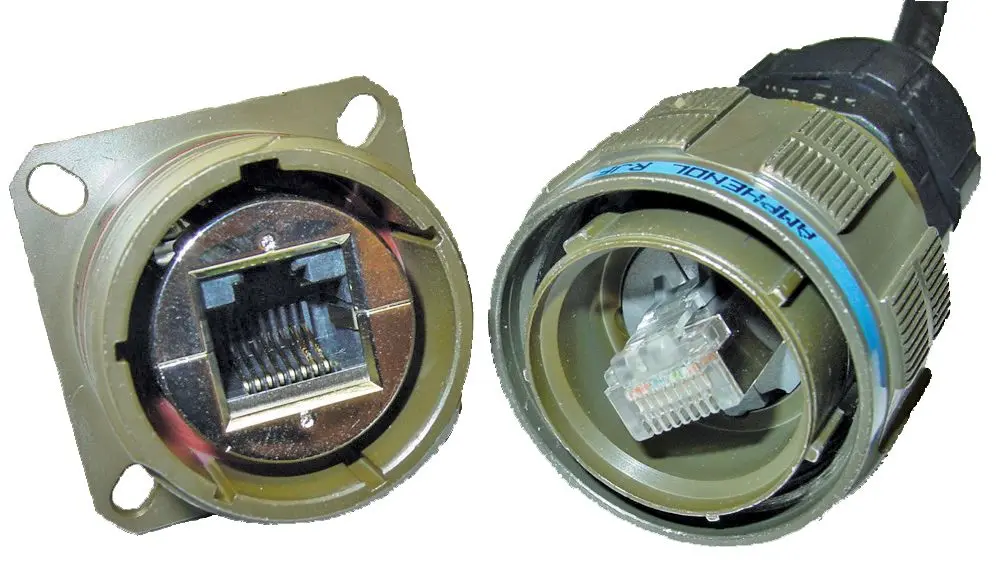 Produktfoto 1 von Amphenol Socapex RJFTV Stecker Cat5e Ethernet-Steckverbinder, 1-Port Gerade