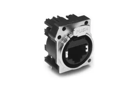 Produktfoto 1 von Amphenol Industrial Horizontal 1-polig Fahrgestell Neusilber Silber, Schwarz XLR-Steckverbinder, 125V