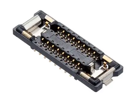 Produktfoto 1 von Molex 203389 Leiterplattenleiste Vertikal, 32-polig / 4-reihig, Raster 0.6 mm Raster Oberfläche