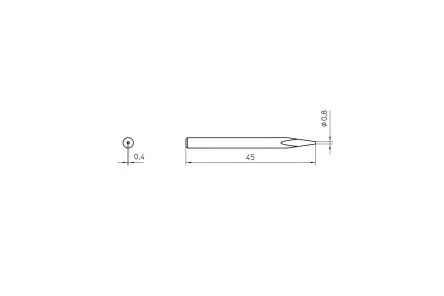 Produktfoto 1 von Weller / 4SPI15 213 50 mm Lötspitze 0.8 mm Spitz SPI15 für SPI16