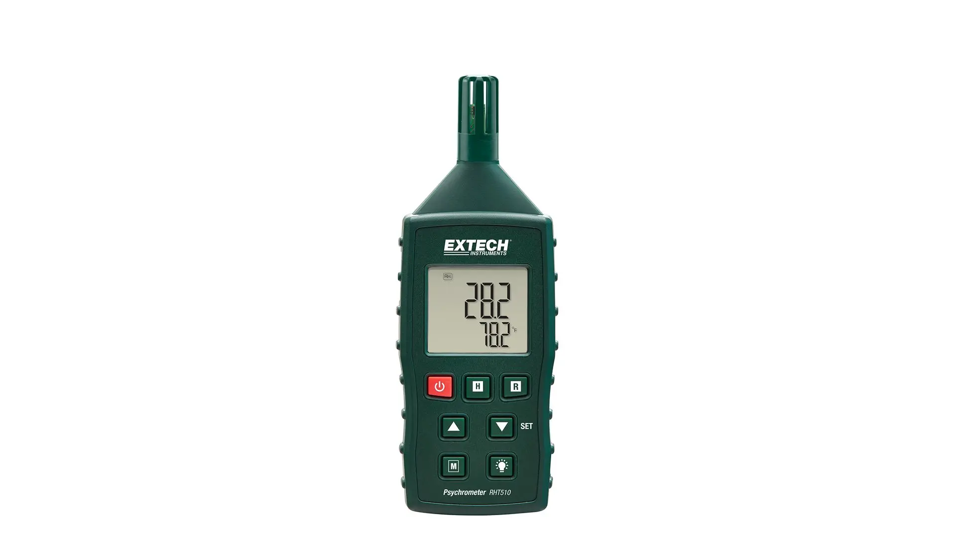 Extech RHT510 Hygrometer, Typ Thermo-Hygrometer ±4 %RH, absolut 2372 °C / 95 %RH, ±2.5°F