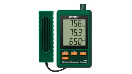 Produktfoto 1 von Extech SD800 Datenloggerfunktion LCD Luftqualitätsüberwachung 50 °C, CO2 bis 4000 ppm, bis 122 °F, Netzteil-betrieben /