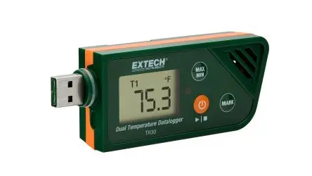 Produktfoto 1 von Extech TH30 Temperatur Temperatur Datenprotokolliergerät, USB