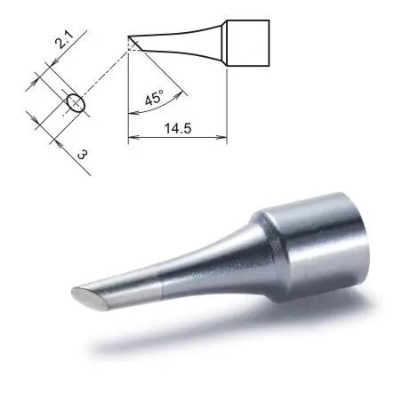 Produktfoto 1 von Hakko / T32-BC2 14.5 mm Lötspitze 2.1 mm Schmiege 45 ° T32 für FX-8806